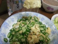 家常菜秋葵炒鸡蛋