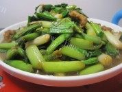 家常菜青蒜肉片
