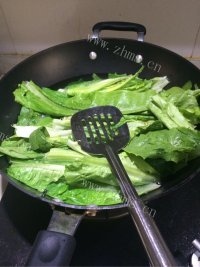 家常菜白灼油麦菜做法图解3)