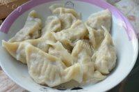 自己做的茄子猪肉水饺