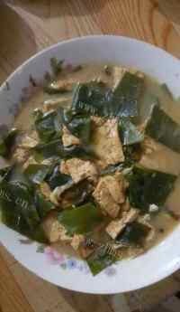 家常菜海带炖豆腐