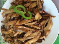特色美食干煸杏鲍菇做法图解7)