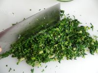 家常蒜末拌荠菜做法图解4)