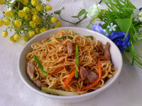 美味的肉丝炒面做法图解8)