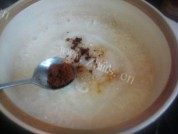 美味的红糖桃花粥做法图解4)