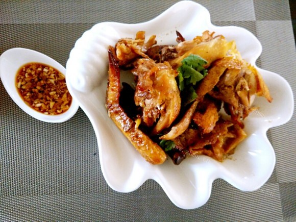 珍馐美味的烤鸡