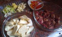 家常菜茄子烧肉做法图解1)