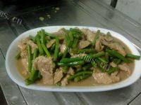 「DIY」蒜苔炒肉片