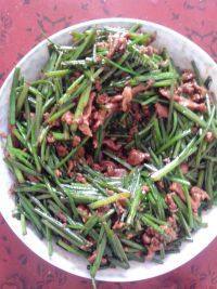 DIY-韭菜苔炒肉丝