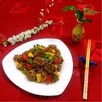 美味的彩椒菊花鸡胗做法图解17)