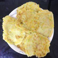 自己做的南瓜鸡蛋饼