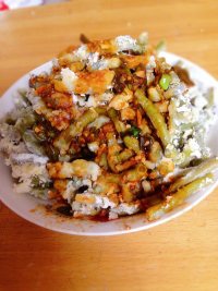 美味的蒸豆角