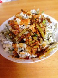 美味的蒸豆角
