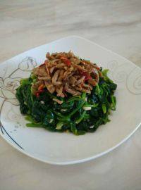 家常菜炝拌菠菜