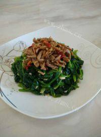 家常菜炝拌菠菜