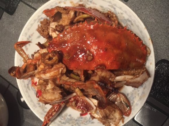 色香味俱全的炒梭子蟹