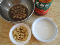 好吃的茄汁干贝松仁酿豆腐做法图解4)