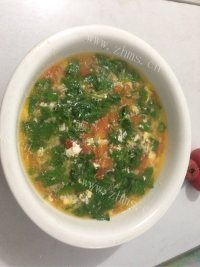 清淡的西红柿鸡蛋豆苗汤做法图解6)
