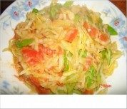 家常菜西红柿炒卷心菜