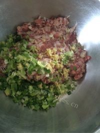美味的猪肉芹菜馅饼做法图解5)