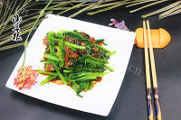 咸甜适中的豆豉鲮鱼油麦菜做法图解12)