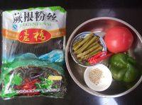 好吃的酸豆角拌蕨根粉做法图解1)