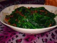 家常海米炒菠菜