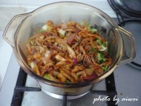 美味的泡菜锅做法图解5)