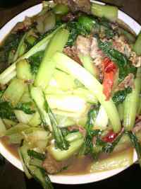 好吃的辣炒肉片油菜做法图解4)