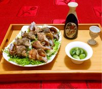 美味的白灼海螺