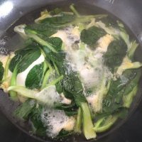 美味的青菜鸡蛋汤做法图解4)