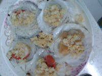 美味的蒜蓉粉丝蒸扇贝做法图解8)