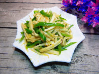 家常菜青椒炒茭白