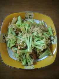 家常菜有机菜花炒肉