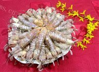 美味的清蒸虾爬子