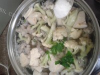 美味菜花豆腐鱼滑汤做法图解10)