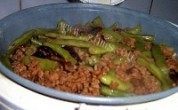 自己做的扁豆焖饭