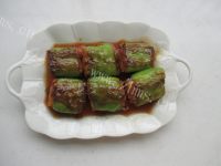 美味的豆腐香菇酿青椒做法图解12)