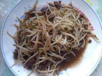 孜然羊肉炒豆芽做法图解9)