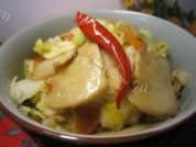 家常菜包菜杏鲍菇