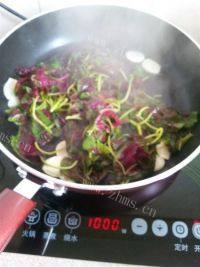 家常菜炒苋菜做法图解4)