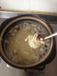 好吃的香菇鸡肉粥做法图解6)