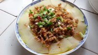 家常菜肉末蒸冬瓜