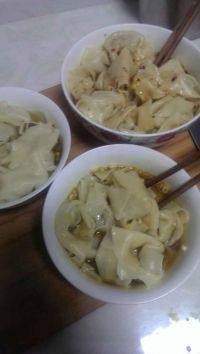 自己做的菜肉大馄饨