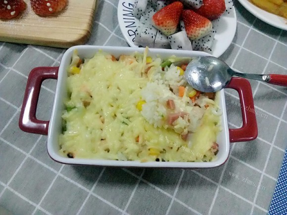 记忆中的鸡肉火腿焗饭