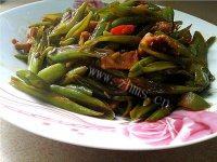 家常菜四季豆炒肉片