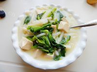 好吃的青菜豆腐年糕汤做法图解14)