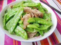 家常菜瘦肉炒荷兰豆