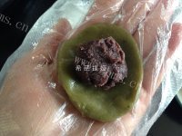 自制抹茶糯米糍做法图解4)