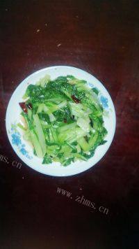 家常菜辣炒小白菜